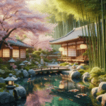 Zen Garten mit Kois -Entspannung