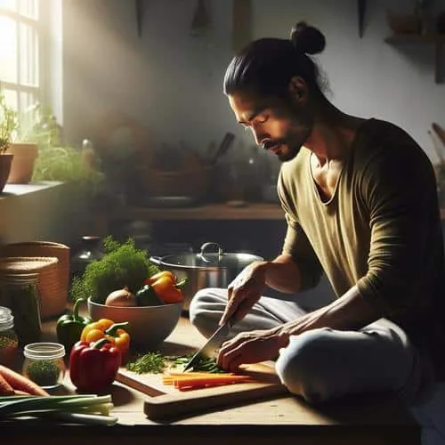 Lerne Kochen als Meditationspraxis: Achtsamkeit erleben durch die Zubereitung von Speisen