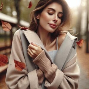 Achtsamkeit ist mehr als nur eine Praxis. Erlebe den Moment bewusst beim Anziehen deiner Jacke und steigere dein Wohlbefinden. Achtsamkeit, Anziehen, Wohlbefinden, Selbstfürsorge, Präsenz