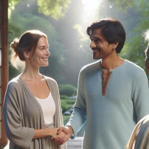 Achtsamkeit verändert Begrüßungen und Verabschiedungen. Entdecken Sie, wie kleine Gesten große Wirkung entfalten können. Achtsamkeit, Begrüßung, Verabschiedung, emotionale Intelligenz, zwischenmenschliche Beziehungen