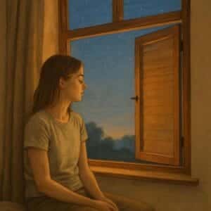 Achtsamkeit am Abend hilft, den Tag ruhig abzuschließen und entspannt einzuschlafen – mit einfachen Schritten beim Fenster schließen. Achtsamkeit, Fenster schließen, Abendroutine, Stressreduktion, Entspannung