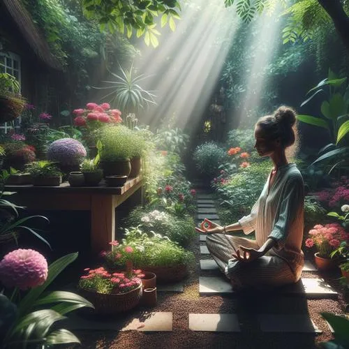Achtsamkeit im Garten senkt Stress und steigert dein Wohlbefinden. Erlebe die Verbundenheit mit der Natur intensiv und bewusst. Achtsamkeit, Gartenarbeit, Stressabbau, Naturverbundenheit, Wohlbefinden