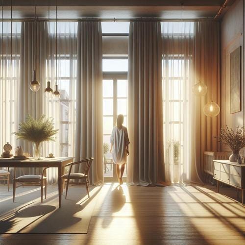 Achtsamkeit im Alltag: Entdecke, wie das Öffnen der Gardinen deinen Tag positiv beeinflussen kann. Achtsamkeit, Licht, Neubeginn, Stressreduktion, emotionale Stabilität