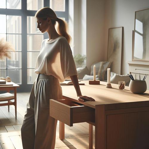 Achtsamkeit kann in kleinen Momenten geübt werden. Entdecken Sie, wie das bewusste Schließen einer Schublade Ihr Wohlbefinden steigert. Achtsamkeit, Stressabbau, Alltag, bewusst leben, mentale Gesundheit