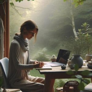 Achtsamkeit beim Schreiben fördert klare Kommunikation. Entdecken Sie Techniken für respektvolle und bedeutungsvolle Nachrichtenerstellung. Achtsamkeit, Schreiben, Kommunikation, Empathie, Worte wählen