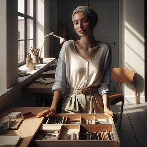 Achtsamkeit beim Schubladenöffnen fördert Gelassenheit und Ordnung. Entdecken Sie, wie kleine Momente großen Einfluss haben können. Achtsamkeit, Ordnung, Gelassenheit, Stressreduktion, Selbstreflexion