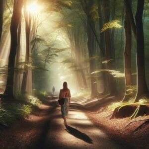 Achtsamkeit beim Spazierengehen fördert mentale Gesundheit und Verbingung zur Natur. Erleben Sie den Moment mit jedem Schritt. Achtsamkeit, Spazierengehen, mentale Gesundheit, Entspannung, Natur