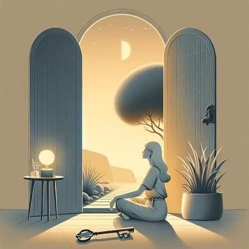 Achtsamkeit beim Abschließen der Tür fördert Sicherheit und Ruhe. Entdecken Sie einfache Techniken für mehr Präsenz im Alltag. Achtsamkeit, Türschließen, Sicherheit, Stressabbau, Wohlbefinden