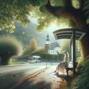 Achtsamkeit hilft, das Warten auf den Bus gelassen zu erleben. Entdecke, wie du diese Zeit zu deinem Vorteil nutzen kannst. Achtsamkeit, Warten, Bus, Stressbewältigung, Selbstreflexion