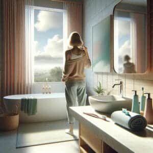 Achtsamkeit beim Zähneputzen fördert die Mundhygiene und entspannt den Geist. Entdecken Sie die Vorteile einer bewussteren Routine! Achtsamkeit, Zähneputzen, Mundhygiene, entstressend, Wellness