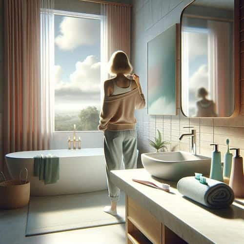 Achtsamkeit beim Zähneputzen fördert die Mundhygiene und entspannt den Geist. Entdecken Sie die Vorteile einer bewussteren Routine! Achtsamkeit, Zähneputzen, Mundhygiene, entstressend, Wellness