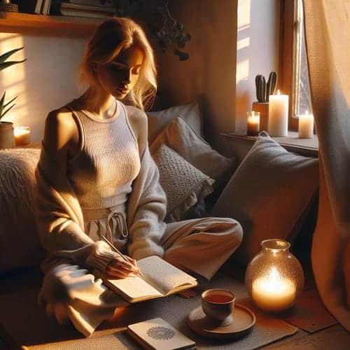 Der achtsame Abend ist deine Chance, zur Ruhe zu kommen. Finde hier Tipps für Entspannung und Selbstfürsorge. achtsamer Abend, Entspannungstechniken, Abendroutine, Selbstfürsorge, Gesundheitsrituale