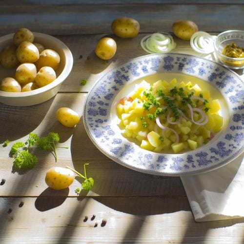 Festlicher Kartoffelsalat für Weihnachten