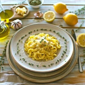 Frische Zitronen-Pasta in 30 Minuten zubereitet