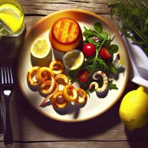 Köstliche Sommergerichte: Fetakäse & Calamari-Salat