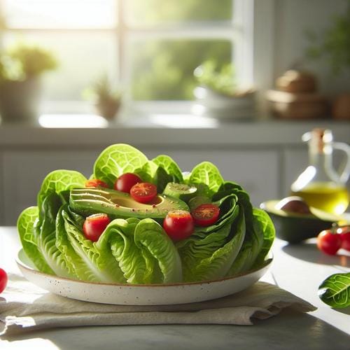{ "meta_title": "Köstlicher Romanasalat mit Avocado | Einfach & Schnell", "meta_description": "Entdecken Sie Maras leckeren Romanasalat mit Kirschtomaten und Avocado! Ideal für einen gesunden Genuss an warmen Tagen.", "keywords": "Romanasalat, gesunde Rezepte, Salat, Avocado, Sommergerichte" }