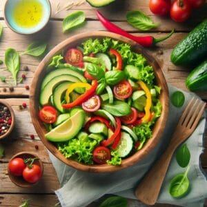 { "meta_title": "Leckere Low Carb Salate für den Sommer", "meta_description": "Entdecken Sie köstliche Low Carb Salate für heiße Tage. Leicht, frisch und voller Aromen!", "keywords": "Low Carb, Salat, Sommer, gesunde Ernährung, leichtes Essen" }