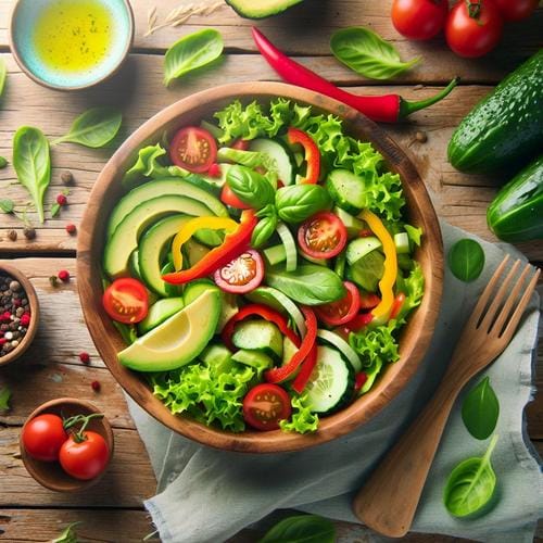 { "meta_title": "Leckere Low Carb Salate für den Sommer", "meta_description": "Entdecken Sie köstliche Low Carb Salate für heiße Tage. Leicht, frisch und voller Aromen!", "keywords": "Low Carb, Salat, Sommer, gesunde Ernährung, leichtes Essen" }