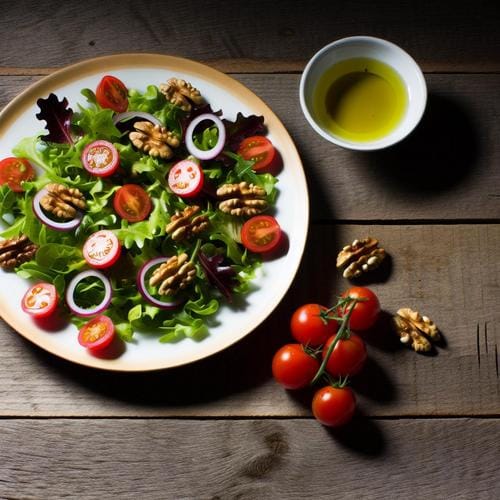 Leckerer Nüsslisalat mit Vinaigrette für den Frühling