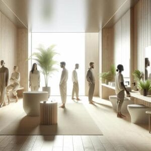 Minimalistische Badgestaltung: Ordnung & Wohlfühlen minimalistische Badgestaltung, Badezimmer Ideen, Ordnung im Bad, Wohlfühlfaktor, modernes Badezimmer