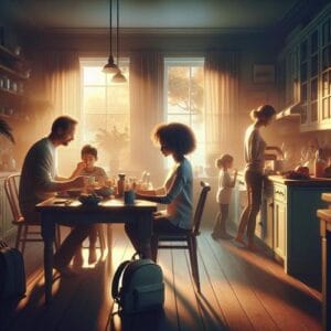 Morgenstress mit Kindern reduzieren: Ursachen erkennen und einfache Schritte für einen ruhigeren Start in den Familienalltag umsetzen. Morgenstress vermeiden,Familienalltag,Morgenroutine mit Kindern,Stress im Familienleben,ruhiger Start in den Tag