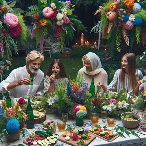 Nachhaltige Familienfeste ohne Müll feiern nachhaltige Feste, Familienfeiern, umweltfreundliche Dekoration, saisonale Lebensmittel, Geschenke mit Sinn