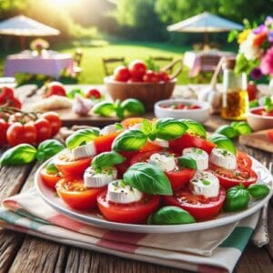 { "meta_title": "Sommerlicher Tomaten-Mozzarella-Salat – Frisch und Einfach", "meta_description": "Entdecken Sie ein erfrischendes Rezept für einen sommerlichen Tomaten-Mozzarella-Salat. Ideal für Picnics und Grillpartys!", "keywords": "Tomaten, Mozzarella, Sommer, Salat, Italienisch" }