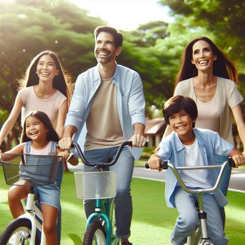 Umweltfreundlich unterwegs: Mobilität im Familienalltag nachhaltige Mobilität, umweltfreundlich, Familienalltag, Fahrradfahren, öffentliche Verkehrsmittel