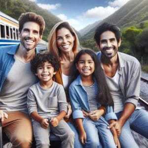 Umweltfreundlich mit Bus und Bahn reisen nachhaltige Mobilität, umweltfreundlich reisen, Bus und Bahn, Familienausflüge, Kosteneffizienz